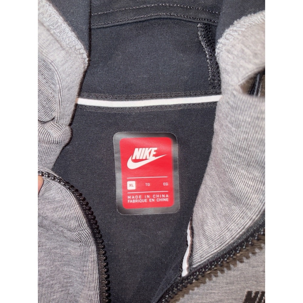 Nike Hoodie Womens XL Gray Tech Fleece Full Zip Jumper Swoosh Jacket Top 842845 - Picture 6 of 10